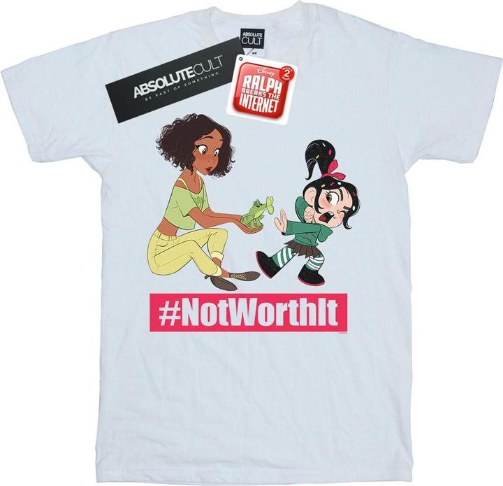 Actual product image Disney Womens/Ladies Wreck It Ralph Tiana And Vanellope Cotton Boyfriend T-Shirt (XXL)