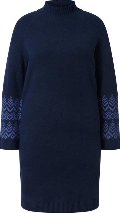 Immagine prodotto Ulla Popken Abito di maglia in stile norvegese con collo alto e maniche lunghe (54)