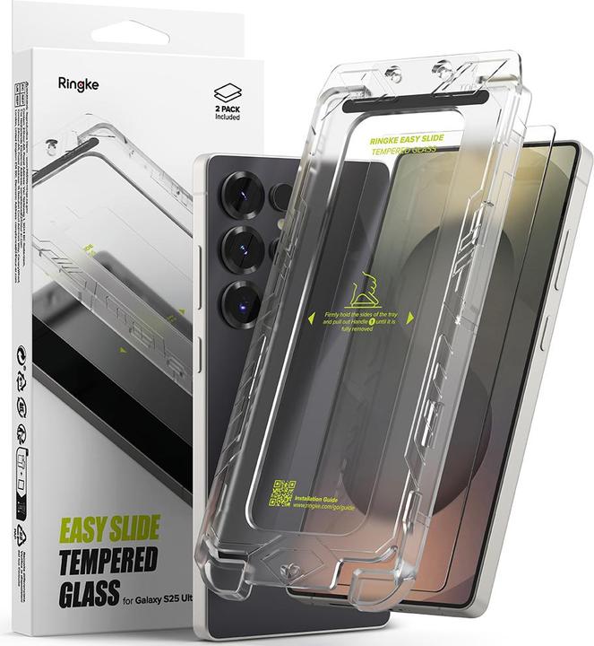 Actual product image Ringke Easy Slide 2-pack tempered glass for Samsung Galaxy S25 Ultra (2 pcs., Samsung Galaxy S25 Ultra)