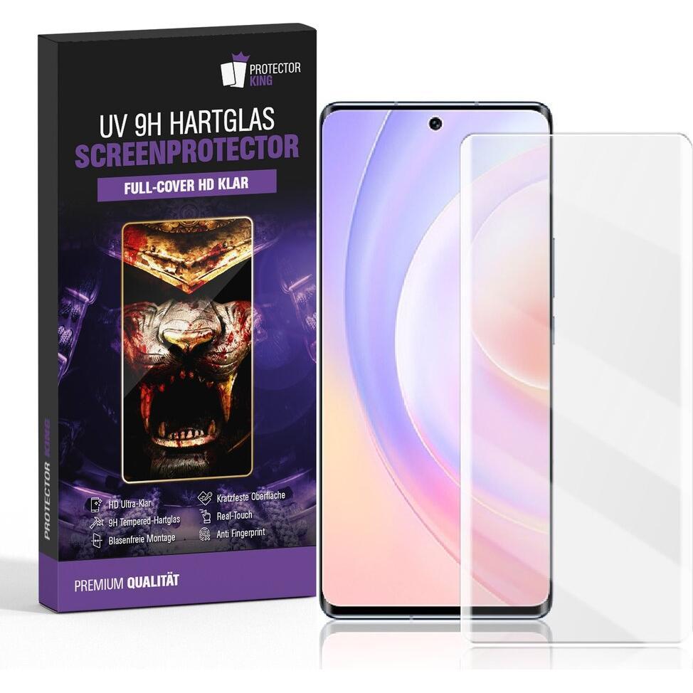 Protectorking 1x UV Liquid Echtes Tempered 9H Panzerhartglas 3D KLAR (1 Stück, Honor 50), Smartphone Schutzfolie