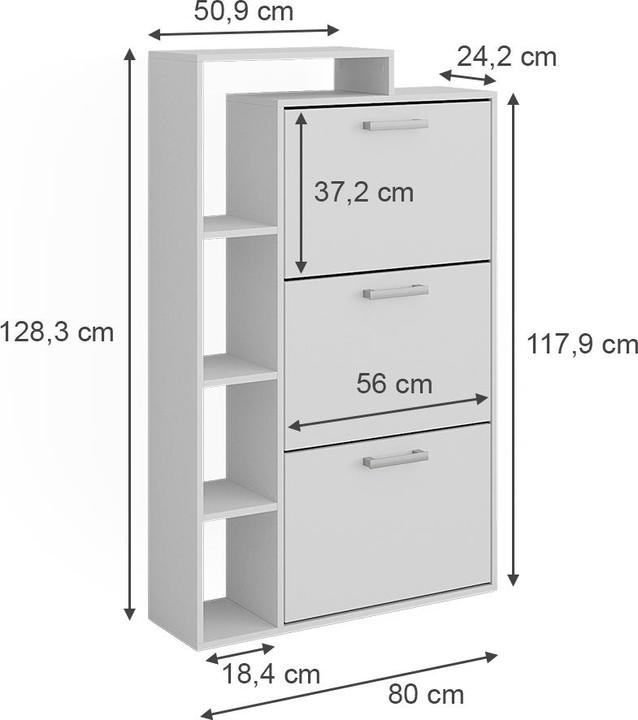 Produktbild Vicco Orlando (80 x 128.3 x 24.2 cm)
