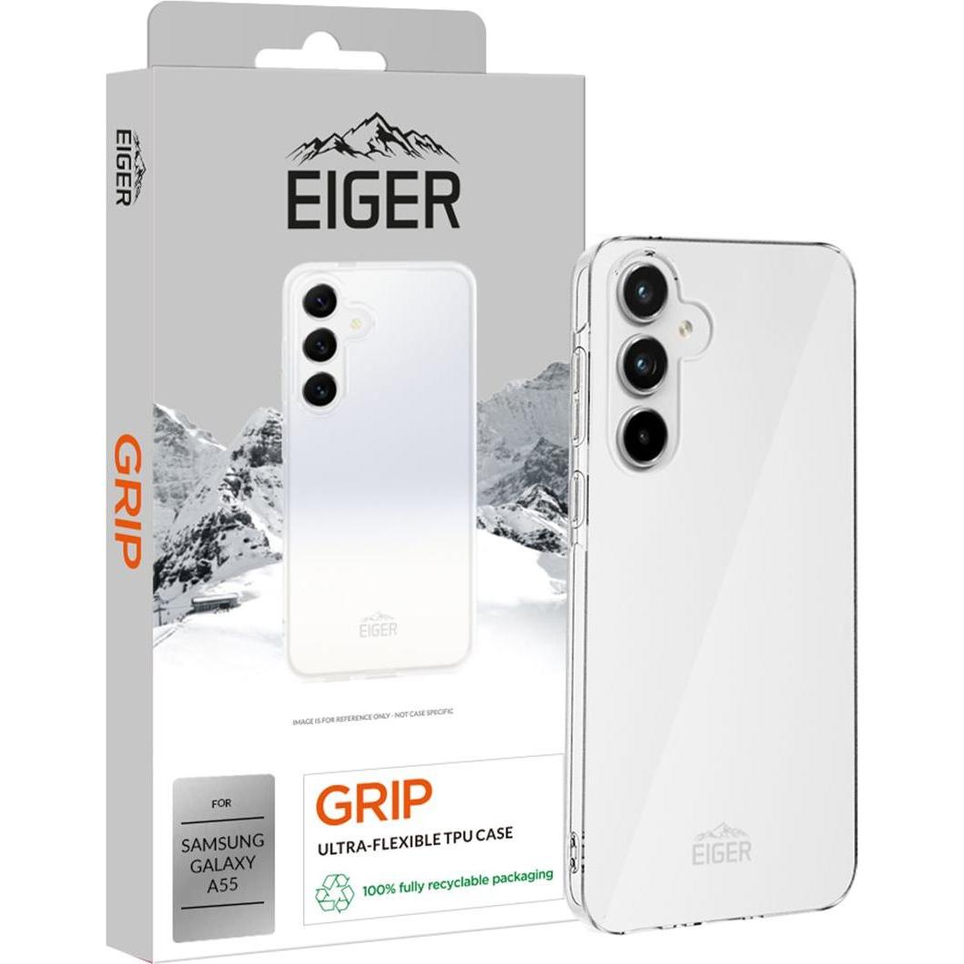 Eiger Grip Case (Samsung Galaxy A55), Smartphone Hülle, Transparent