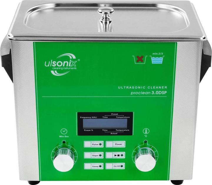 Actual product image Ulsonix Ultrasonic Cleaner - 3 litres - degas - sweep - pulse (37 kHz, 3000 ml)