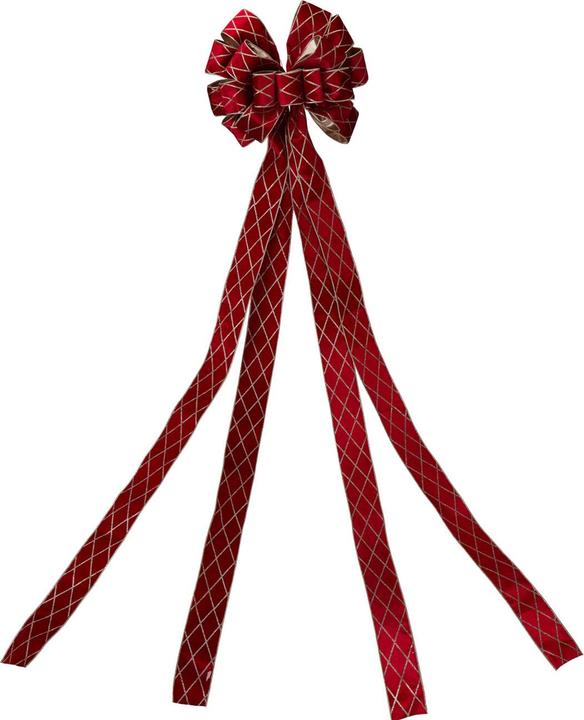 Burga Rote Karo Baumschleife, Weihnachtsbaum-Deko, 130 x 33 cm