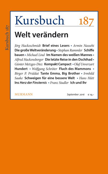 Produktbild Kursbuch 187 (Deutsch, Armin Nassehi, Peter Felixberger, 2016)