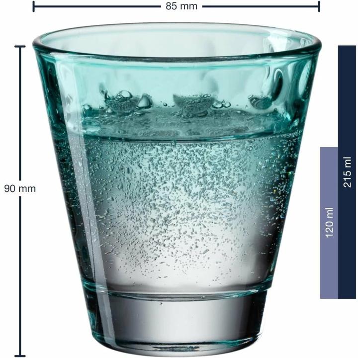 Produktbild Leonardo Trinkglas Optic Pastell 215 ml, 6 Stück, Mint (0.22 l, 6 x)