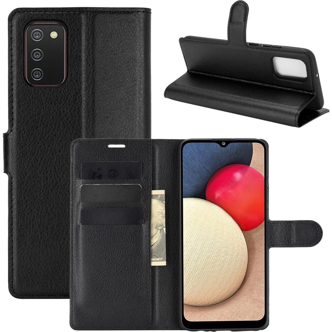 König Design Hülle Handy Schutz für Samsung Galaxy A02s Case Cover Tasche Etui Bumper Schwarz (Samsung Galaxy A02s), Sma...