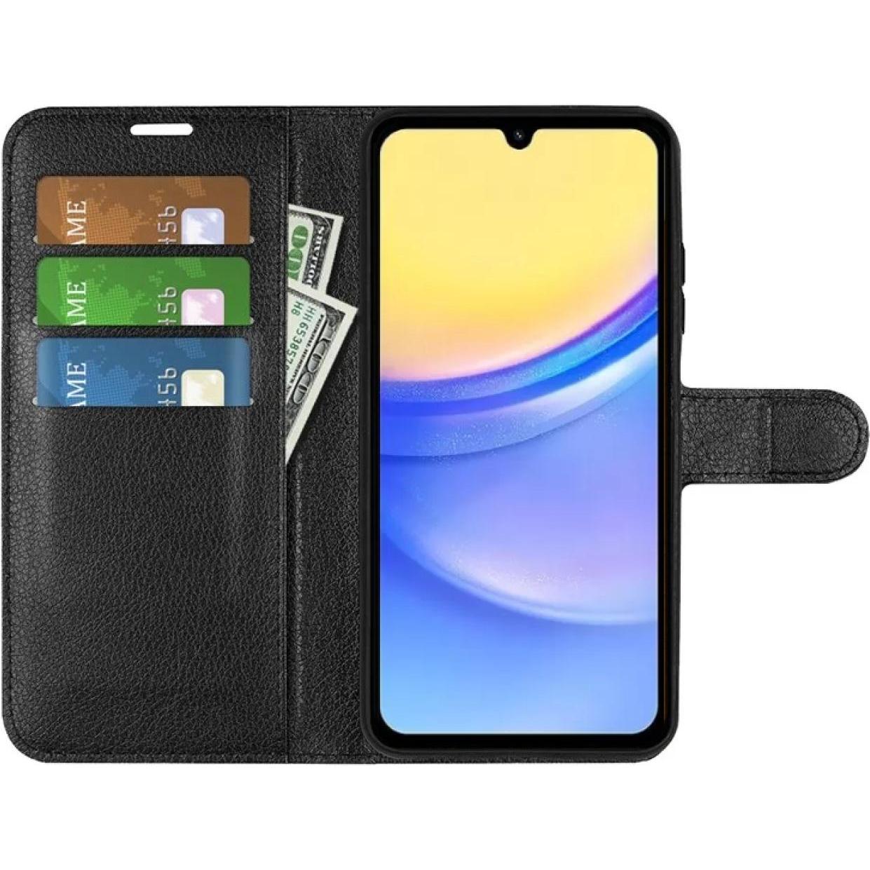 Thumbnail - Screenguard Leather Guard (Samsung Galaxy A15 5G), Smartphone Hülle, Schwarz