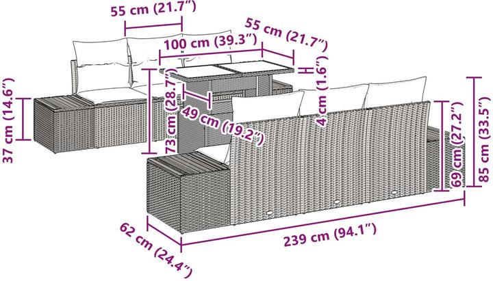 Produktbild vidaXL Gartensofa-set