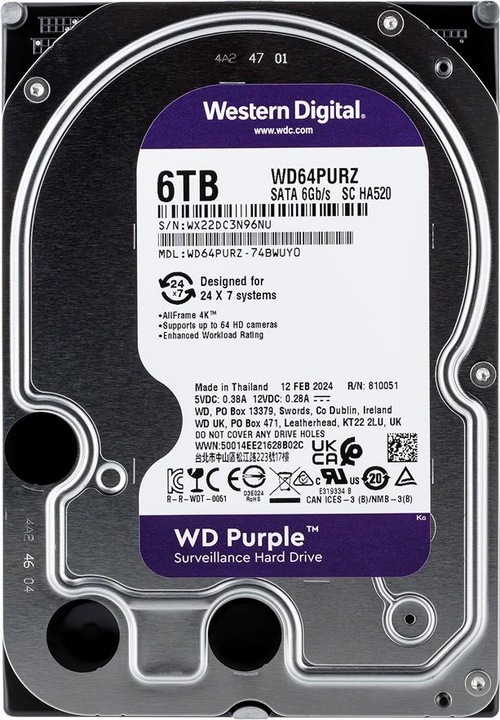 Produktbild WD Purple (6 TB, 3.5", CMR)