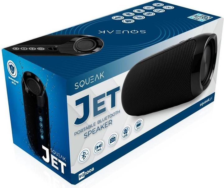 Actual product image Squeak GŁOŚNIK JET BLUETOOTH 5.3 14W RADIO FM MICROSD AUX USB USB-C SQ1008 (12 h)