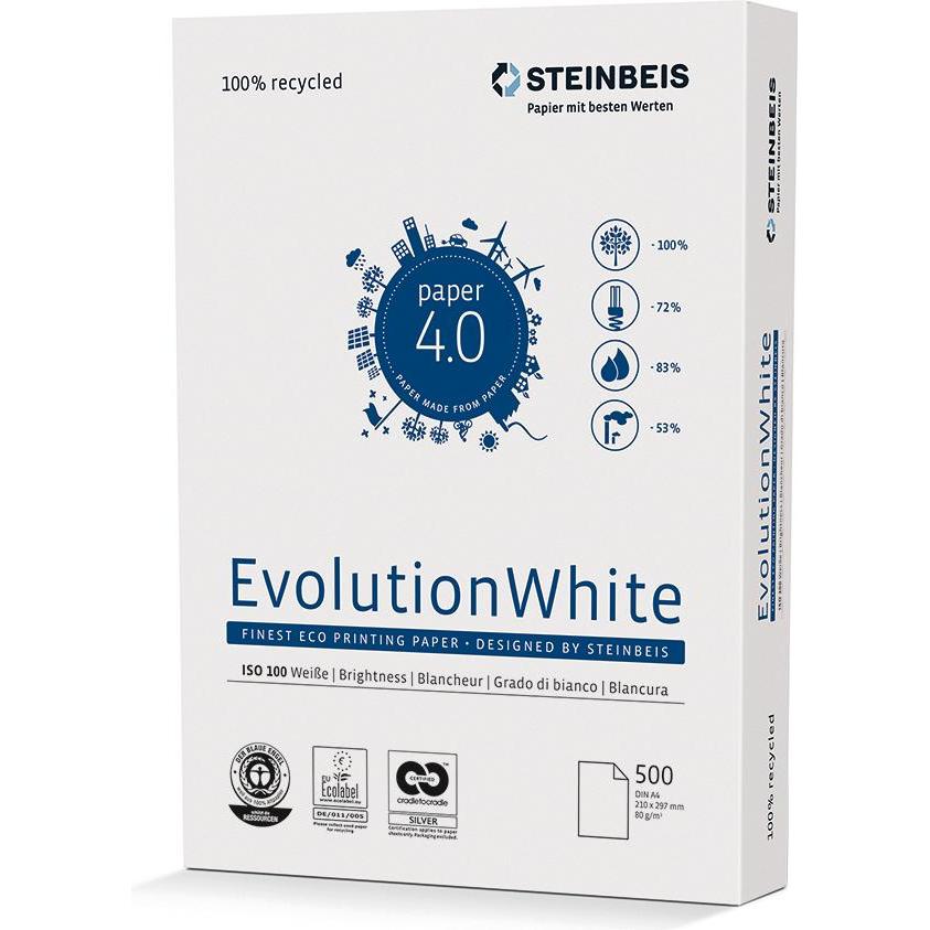 Thumbnail - Steinbeis, Kopierpapier, Evolution White (80 g/m², 2500 x, A4)
