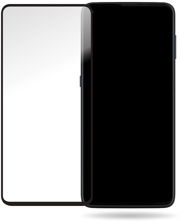 Actual product image Mobilize Black frame glass (1 Piece, Motorola Moto G9 Plus)