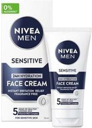 NIVEA Crème hydratante pour hommes Sensitive (Crème pour le visage) 75 ml (75 ml)