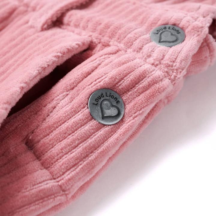 Immagine prodotto vidaXL Salopette da bambino in velluto a coste rosa chiaro 92,Materiale: 58 % cotone (92)