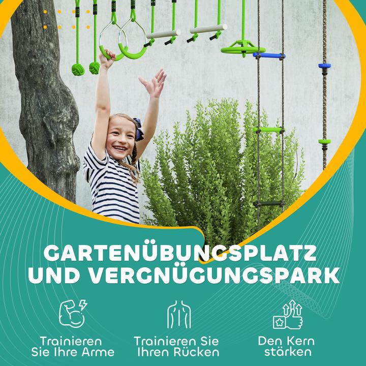 Produktbild Aiyaplay Kinder-Kletterseil-Set Kunststoff, Polyester Grün