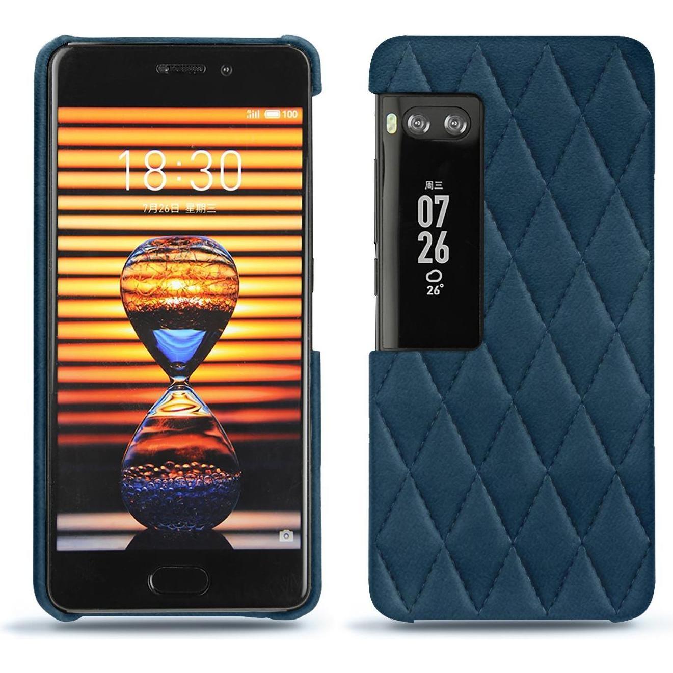 Thumbnail - Noreve Lederschutzhülle (Meizu Pro 7 Plus), Smartphone Hülle, Blau