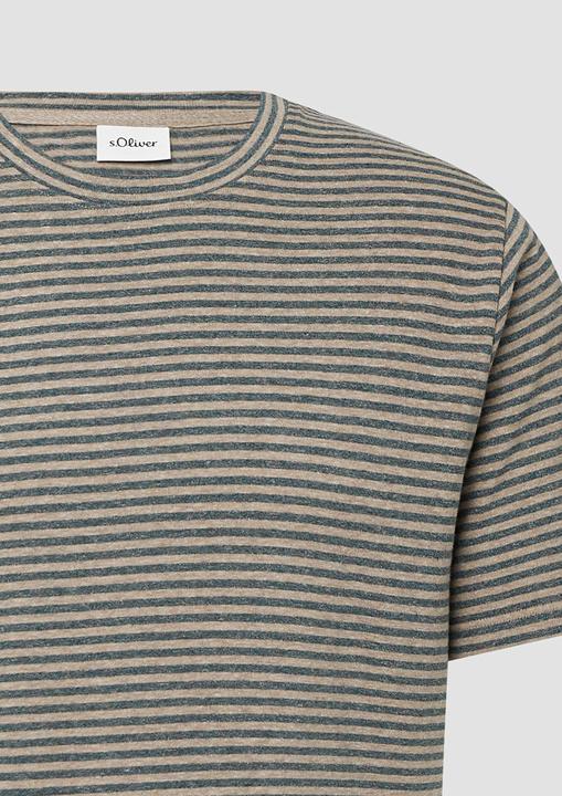 Produktbild S.Oliver T-Shirt Meliertes Ringel-Shirt mit Crew Neck (3XL)