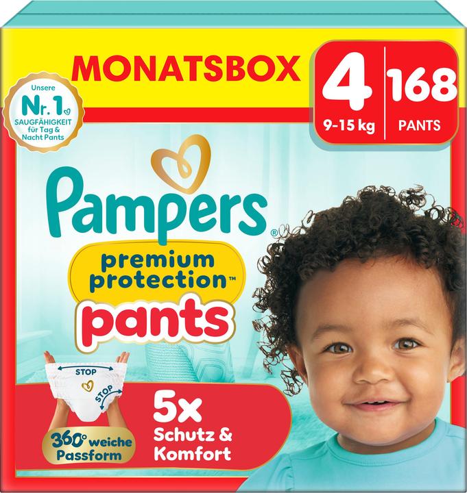 Pampers Premium Protection Pants (Size 4, Monthly box, 168 pcs.)