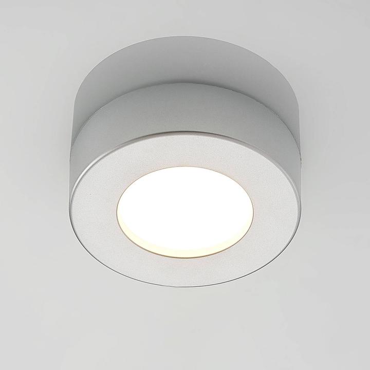 Image du produit Prios Edwina LED plafonnier, argent, 12,2 cm (360 lm)