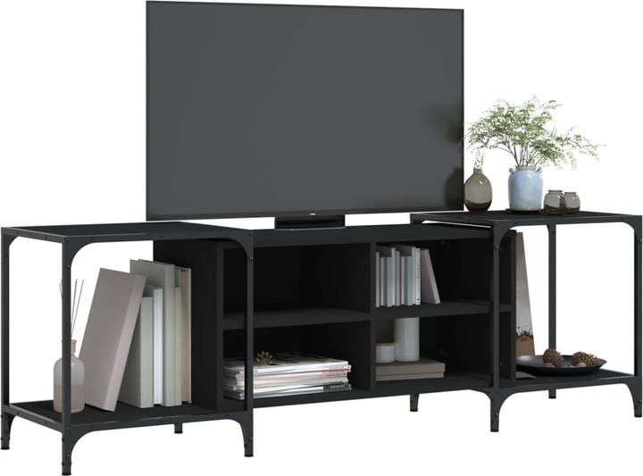 Image du produit vidaXL Meuble TV Noir 153x37x50 cm Bois composite,Couleur