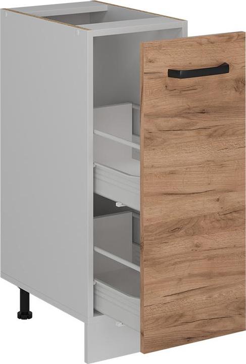 Actual product image Vicco Pharmacy cabinet R-Line, Gold power oak/White, 30 cm WT Anthracite