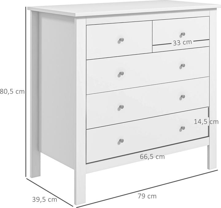Image du produit Homcom Commode (79 x 39.50 x 80.50 cm)