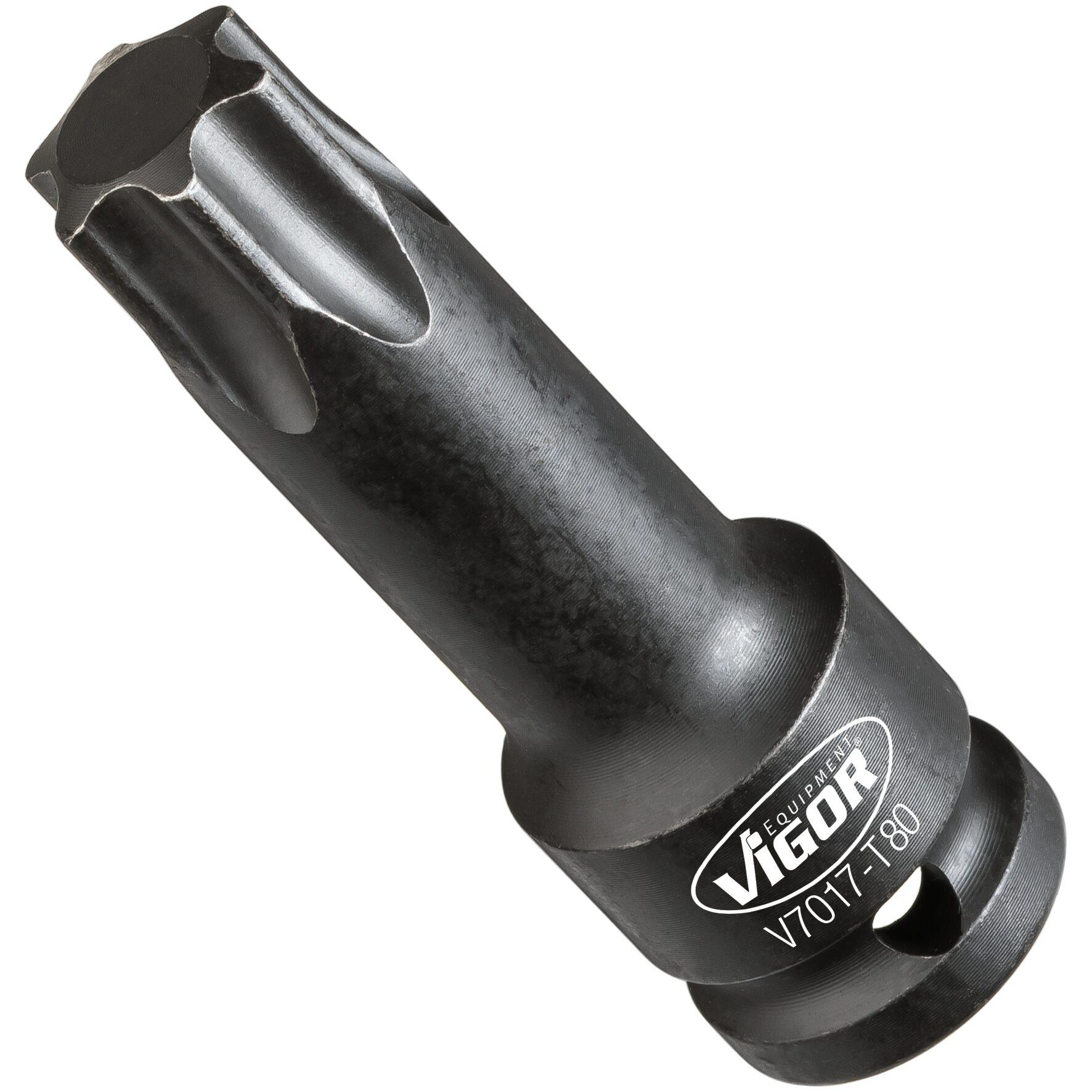 Vigor, Steckschlüssel + Stecknuss, 1/2" TORX-SCHLAGSCHR.DREHER-EINSATZ T80