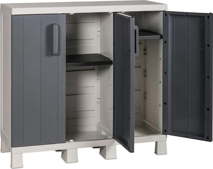 Actual product image Toomax Armoire 3 Portes Anniversaire Midi, Mail - Art. 278 - Gris Clair/Gris Basalte (97 cm)