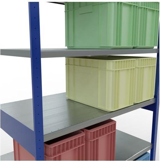 Actual product image Schulte Lagertechnik MULTIplus250 basic racking system with length ledgers