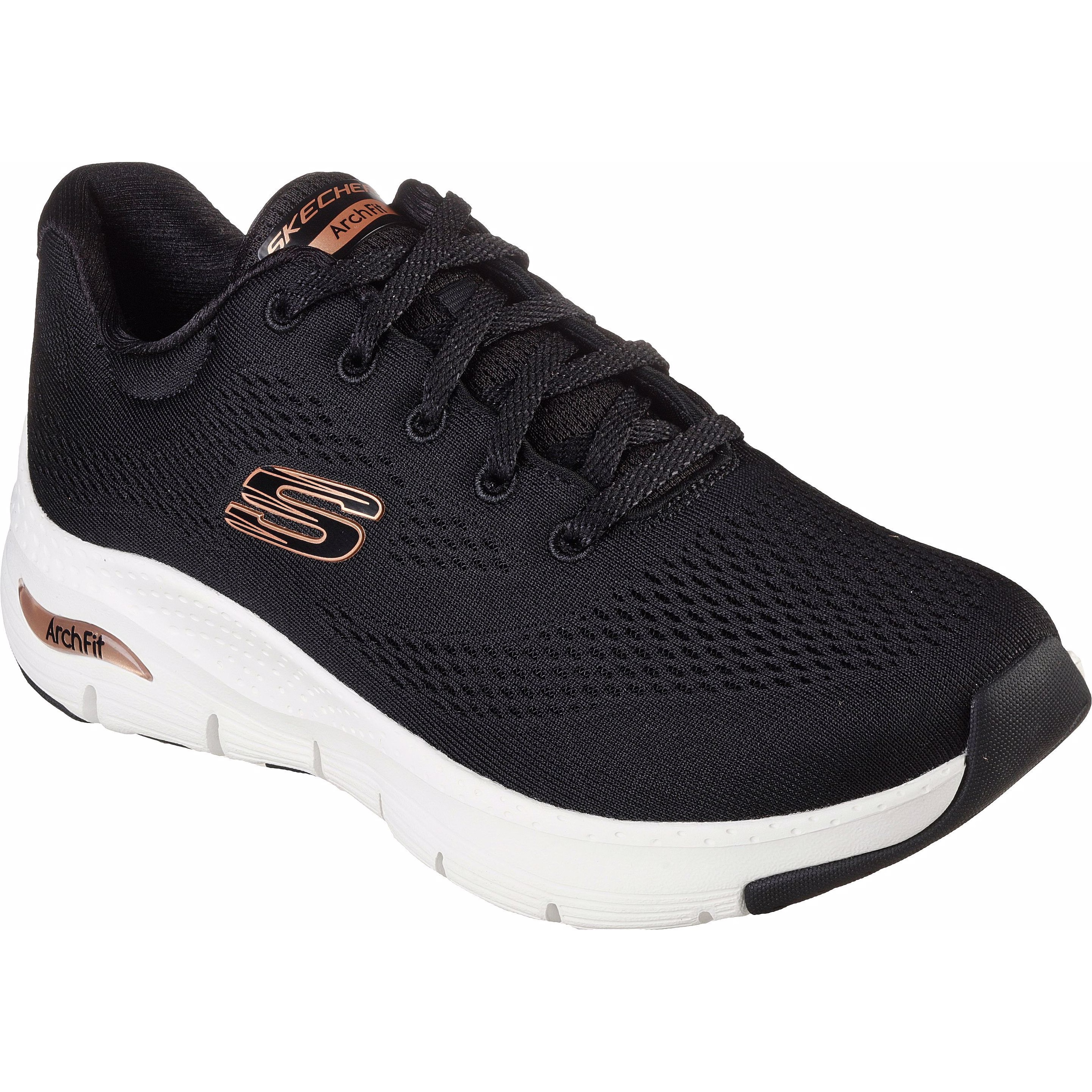 Skechers, Damen, Sneaker, Arch Fit Big Appeal - 12664, Schwarz, (36)