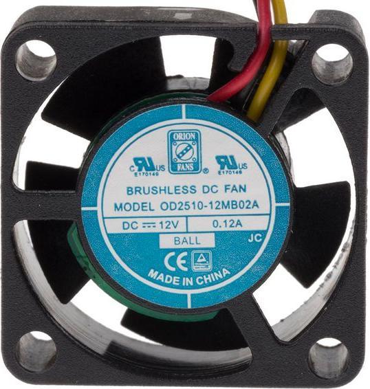 Produktbild RS PRO DC fan, alarm, 25x10mm 3.74cu.m/h 12V