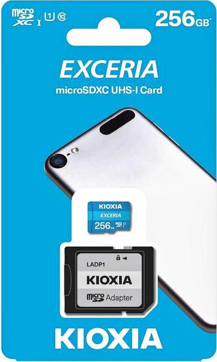 Produktbild Kioxia Exceria - 256 GB - MicroSDXC - Klasse 10 - UHS-I - 100 MB/s - Class 1 (U1) (256 GB, microSDXC, U1, UHS-I)