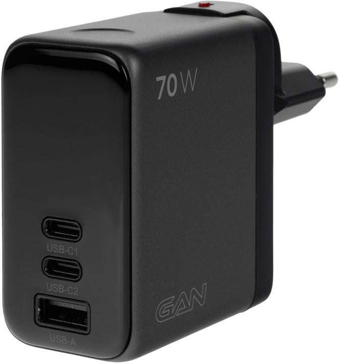 Produktbild Onit USB-Wandladegerät Travel 2C1A 70 W GaN, Ladeport Output (70 W, 3 Ports)