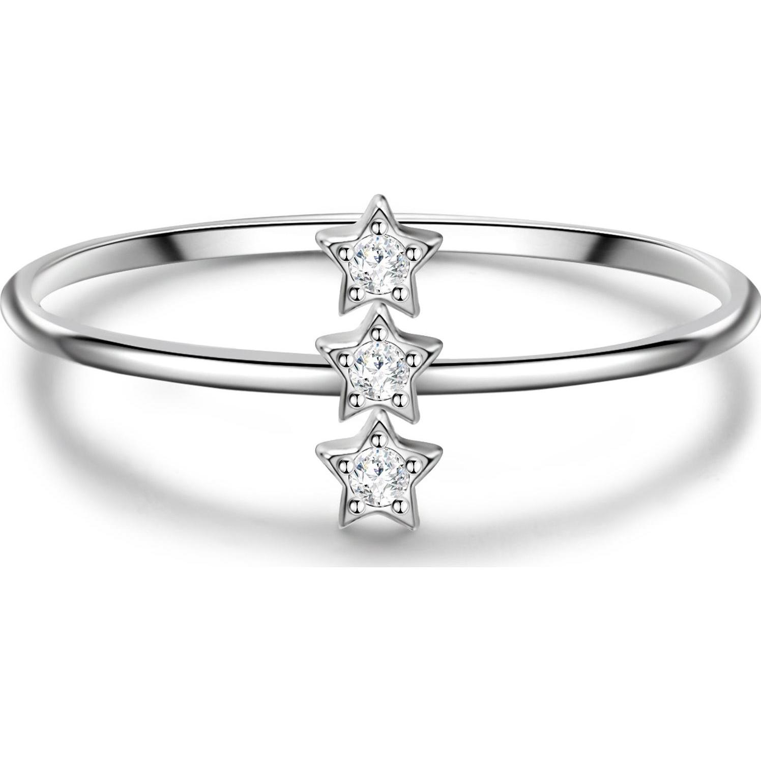 Thumbnail - Glanzstücke München, Ring, Damen Sterne Sterling Silber Zirkonia silber - 24573, (52, 925 Silber)
