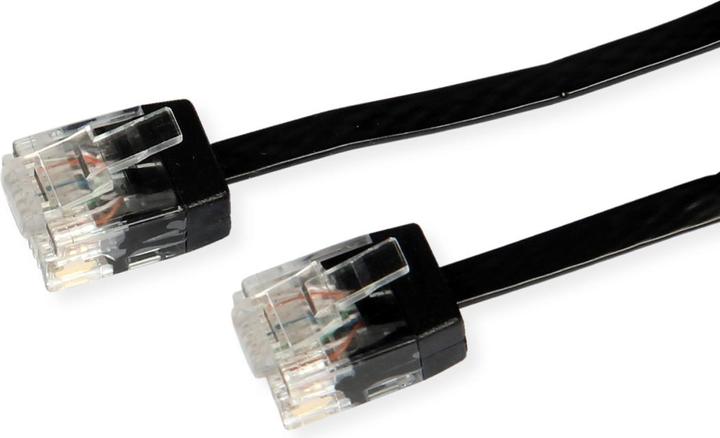 Image du produit Roline Câble patch UTP Cat6A/Cl.EA ultra-plat noir 1m (CAT6a, 1 m)