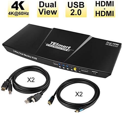 Produktbild TESmart Dual-Monitor 2-Port KVM-Switch