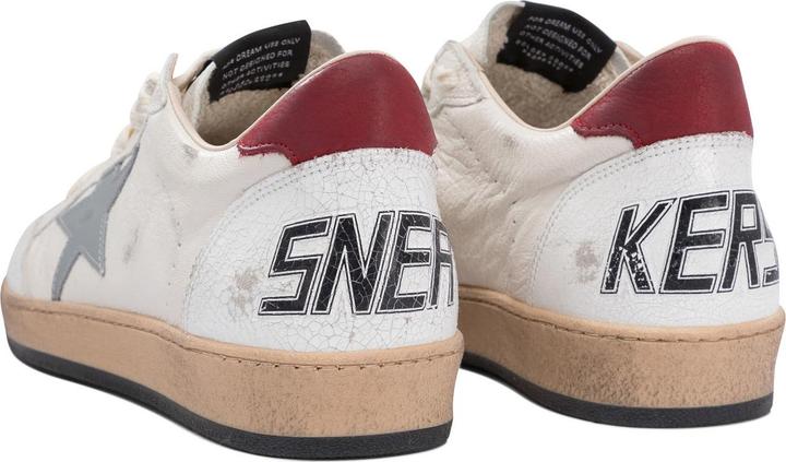 Immagine prodotto Golden Goose ball star sneakers in leather and suede color white / silver / red (41)