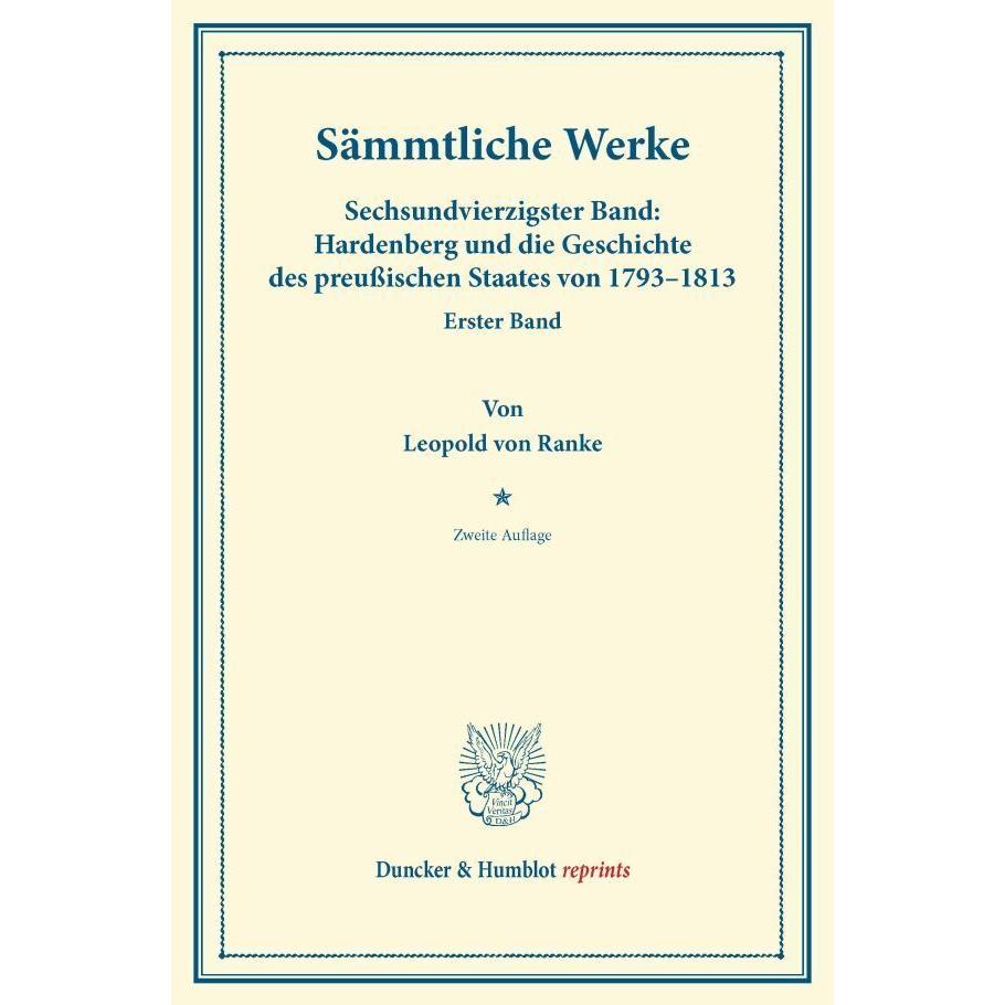 Sämmtliche Werke., Fachbücher von Leopold von Ranke