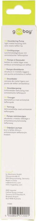 Productafbeelding Goobay Desoldeerpomp, licht metalen behuizing met teflon tip (Desoldeerset)