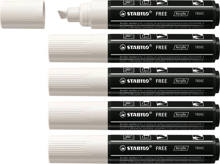 Produktbild STABILO FREE Acrylic Acrylmaker (Black, White, 10 mm, 5 x)
