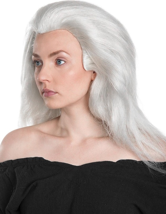Actual product image Maskworld Füllige Langhaarperücke glatt weiss - Faschingsperücke