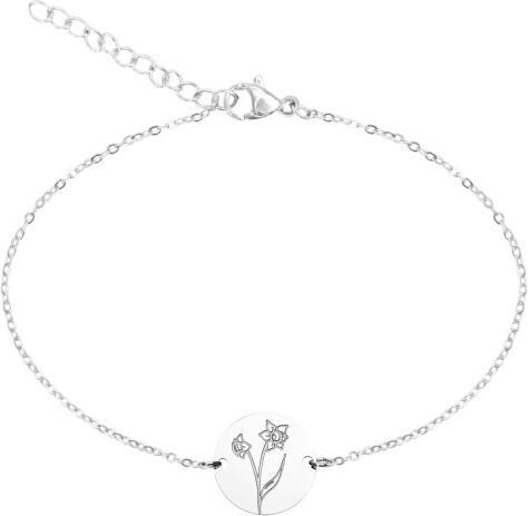 Immagine prodotto HCA Armband - "Your Flower" - Edelstahl - Narzisse (20 cm, Acciaio inossidabile)