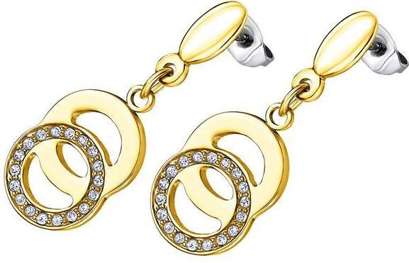 Image du produit Lotus Style - Boucles d'oreilles élégantes plaquées or avec zircons Femme Basic LS1913-4 / 3 (Acier inoxydable)