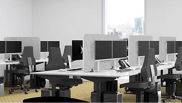 Produktbild eurokraft basic Akustik-Tischtrennwand (160 x 60 cm)