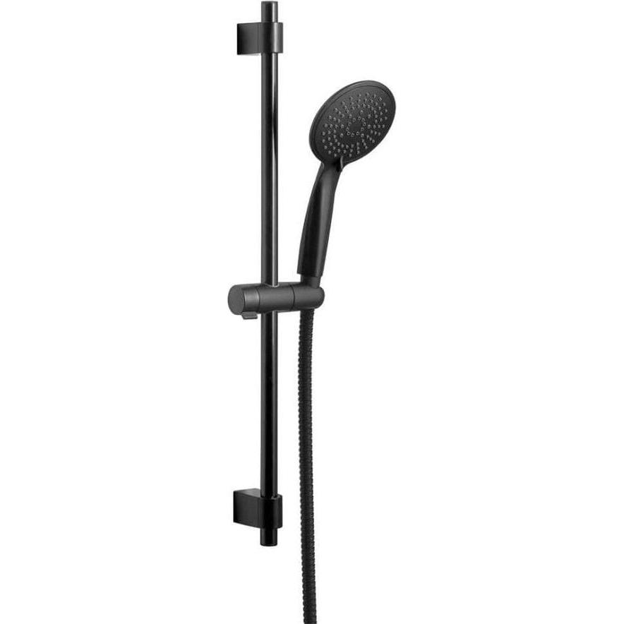 Wenko, Duschbrause, Brauseset Young Line schwarz (5 Strahlarten, 10 l/min)