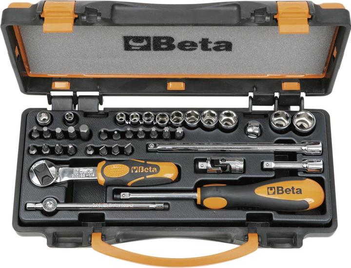 Produktbild BETA Steckschlüssel-Satz 900/C11 1/4"vierkant mit Umschaltknarre 36-teilig