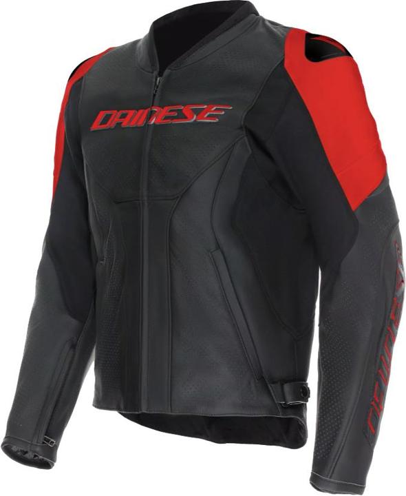 Image du produit Dainese RACING 5 Lederjacke perf. schwarz-schwarz-fluo-rot 48 (Hommes, 48)