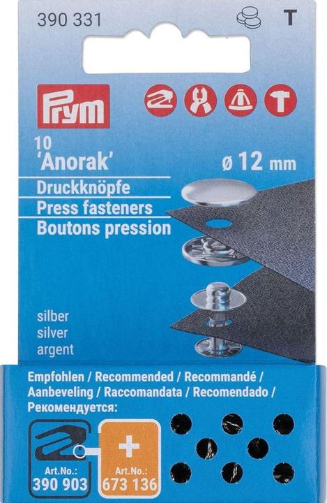 Actual product image Prym Press stud anorak