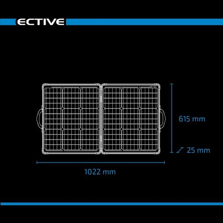Produktbild Ective SunBoard 100W Solarkoffer 12V Solartasche faltbares Solarpanel Solarmodul (100 W, 5.55 kg)